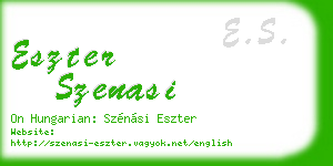 eszter szenasi business card