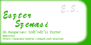 eszter szenasi business card